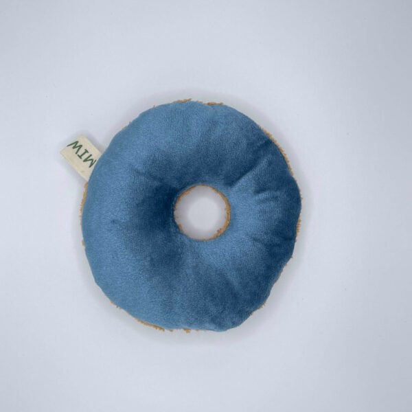 donut jouet pour chat gris bleu