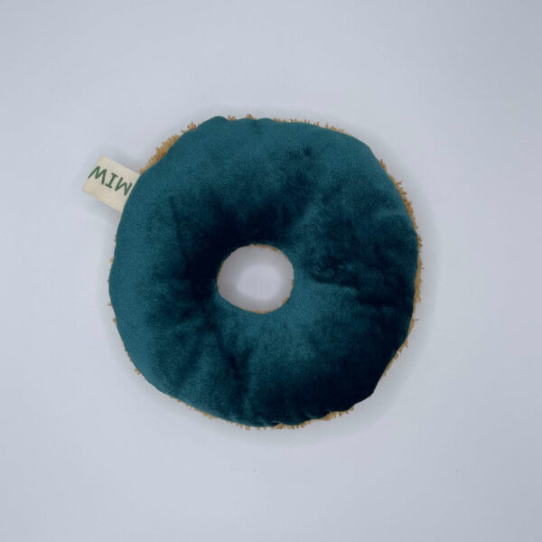 donut jouet pour chat bleu pétrole