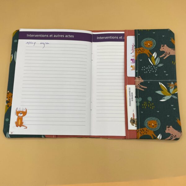 couverture protège carnet de santé lions